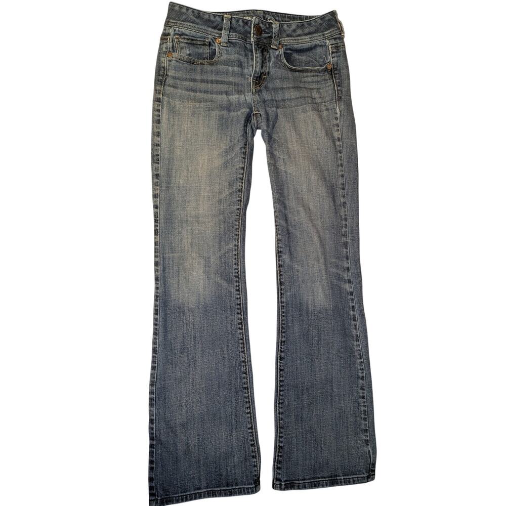 American Eagle Outfitters Women's Flare Jeans - Faded Blue Denim